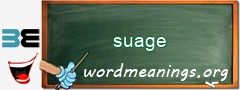 WordMeaning blackboard for suage